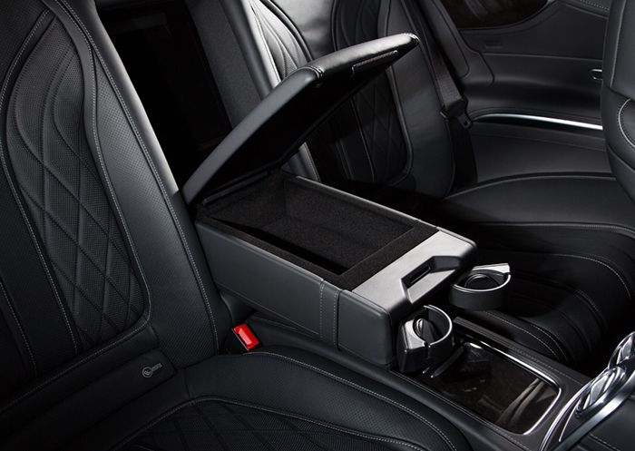 Black quilted leather car seats